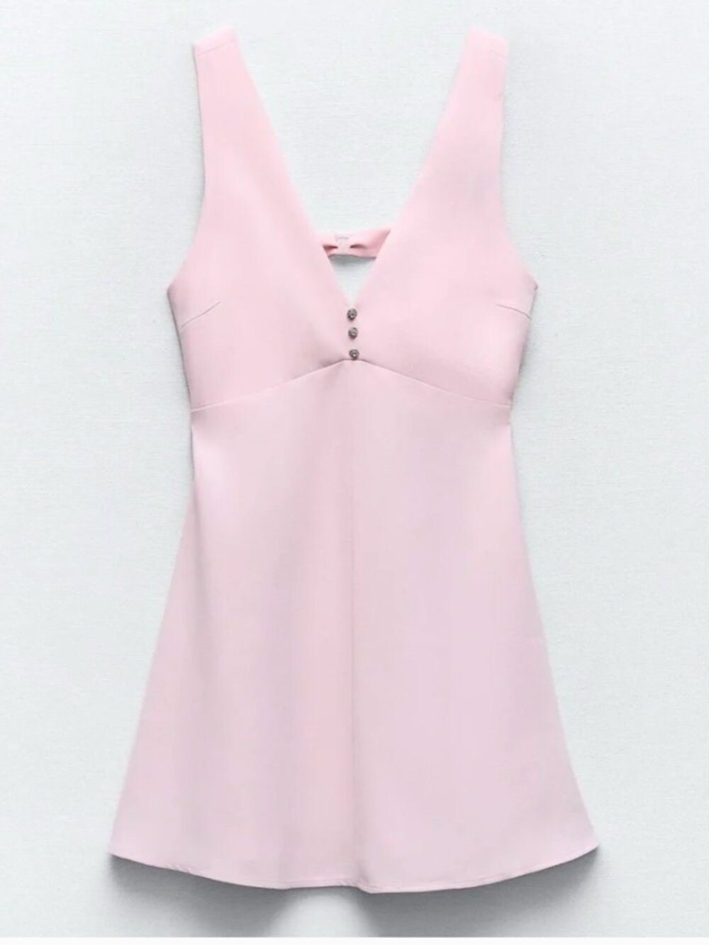 Zara Jewel Button Pinafore Mini Dress - Picture 4 of 10